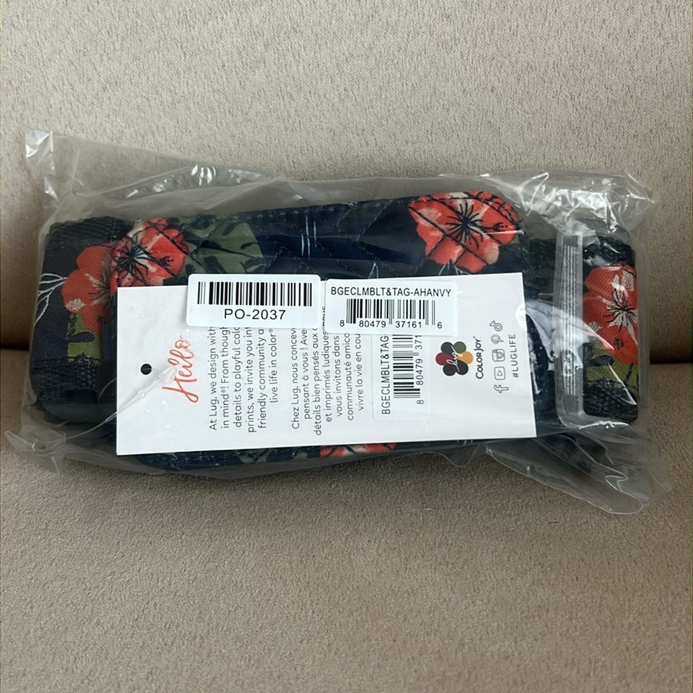 NWT Lug Baggage Claim & Luggage Tag in Aloha Navy 🌺